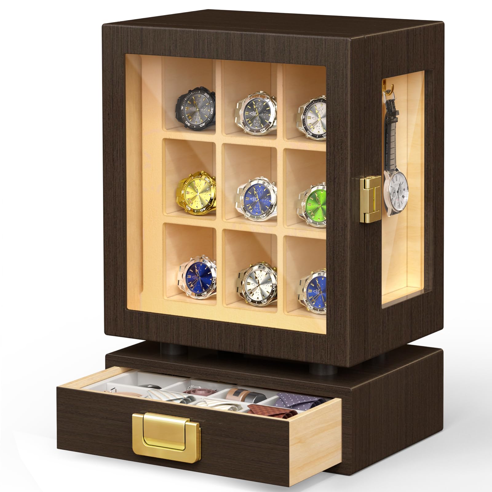 Watch Display Box - Scatola Porta Orologi in Legno Rettangolare
